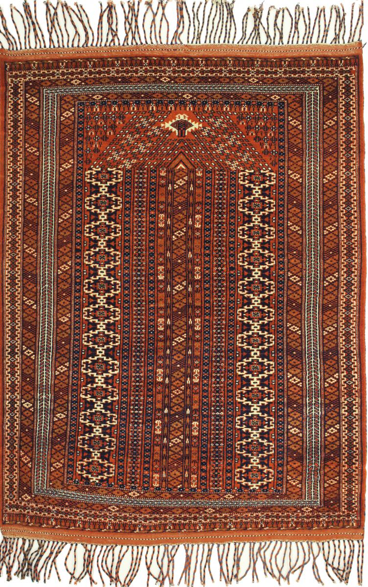 Persian Rug Turkaman Limited 4'4"x3'4" 4'4"x3'4", Persian Rug Knotted by hand