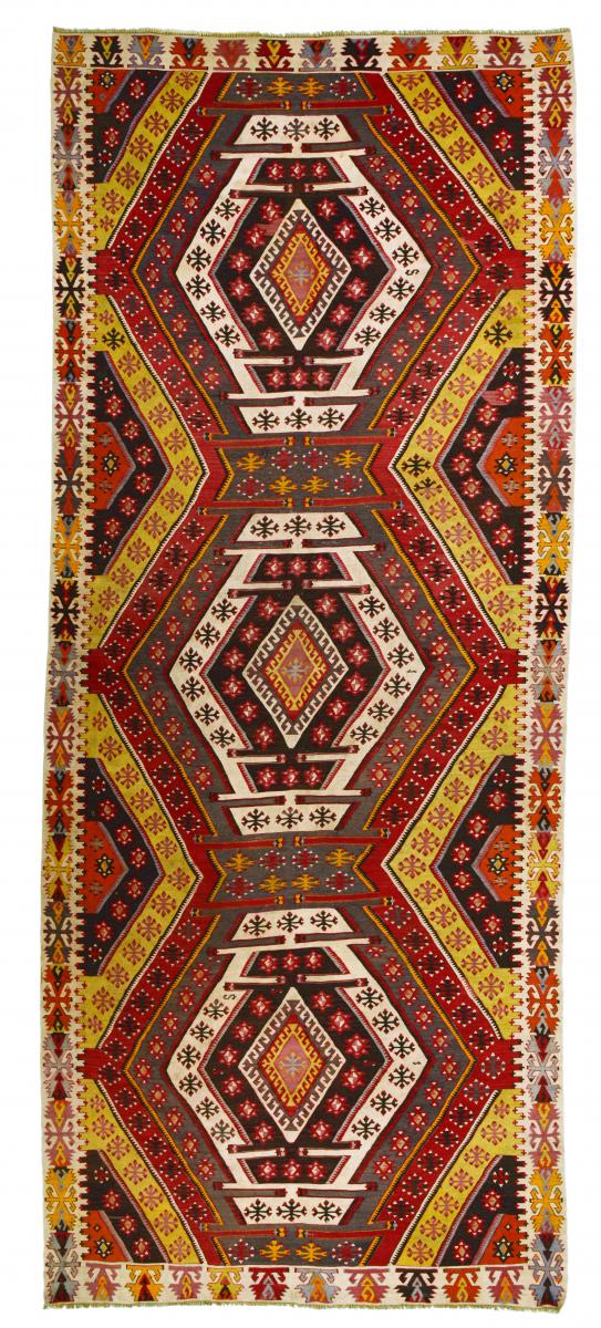Persian Rug Kilim Sirjan Antique 14'4"x6'1" 14'4"x6'1", Persian Rug Woven by hand