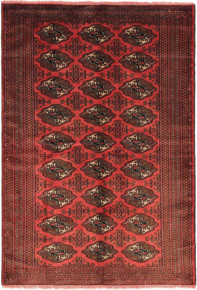 Perzisch tapijt Turkaman 6'2"x4'2" 6'2"x4'2", Perzisch tapijt Handgeknoopte