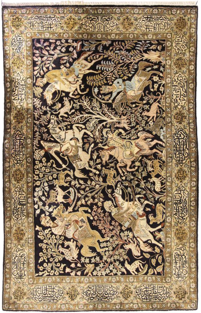 Perzisch tapijt Qum Zijde 169x111 169x111, Perzisch tapijt Handgeknoopte