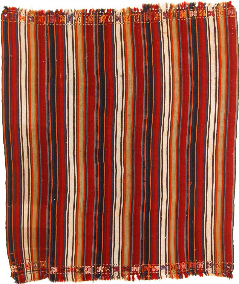 Tapis persan Kilim Fars Antique 7'10"x6'11" 7'10"x6'11", Tapis persan Tissé à la main