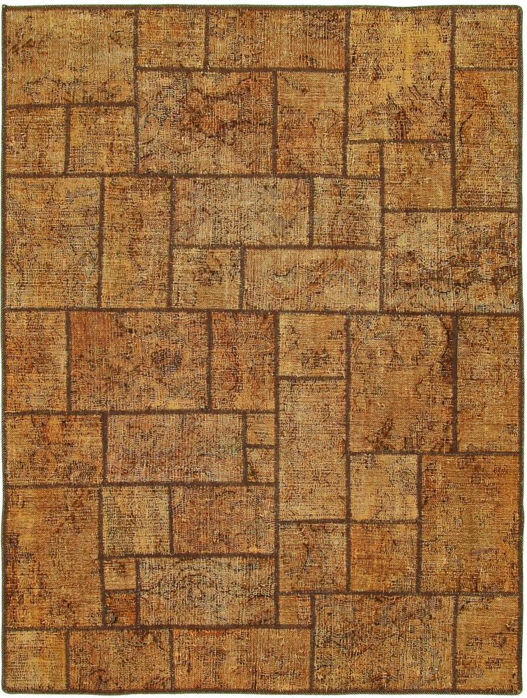 Persisk tæppe Patchwork 198x149 198x149, Persisk tæppe Knyttet i hånden