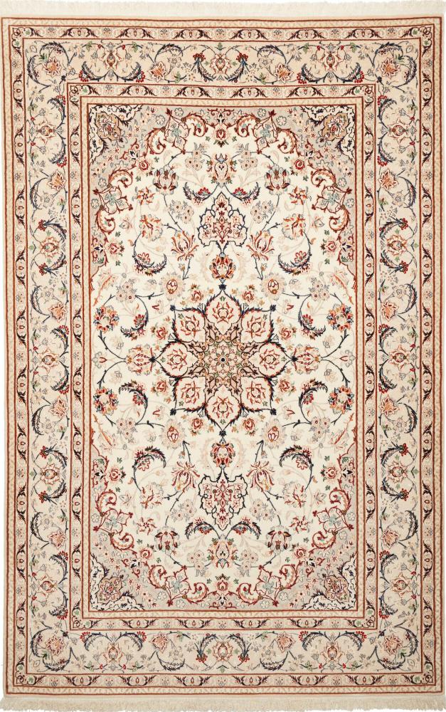 Persialainen matto Isfahan Silkkiloimi 202x131 202x131, Persialainen matto Solmittu käsin