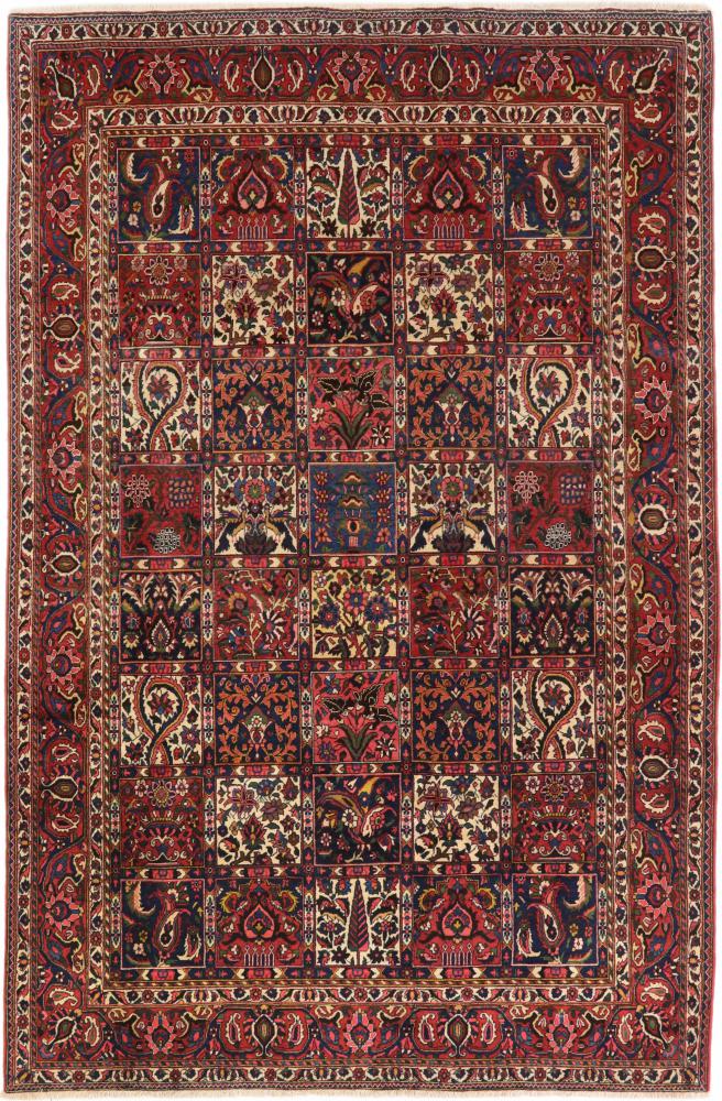 Persian Rug Bakhtiari 10'8"x7'1" 10'8"x7'1", Persian Rug Knotted by hand