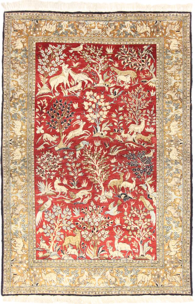 Persian Rug Qum Silk 161x111 161x111, Persian Rug Knotted by hand