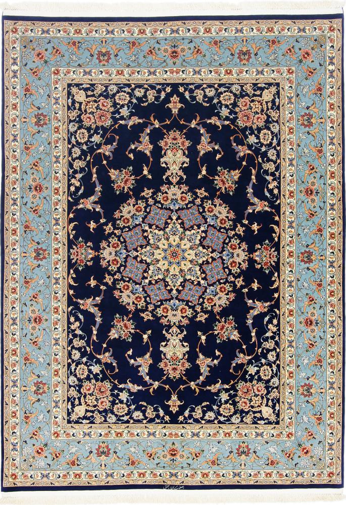 Perzsa szőnyeg Iszfahán Signed Selyemfonal 7'8"x5'8" 7'8"x5'8", Perzsa szőnyeg Kézzel csomózva