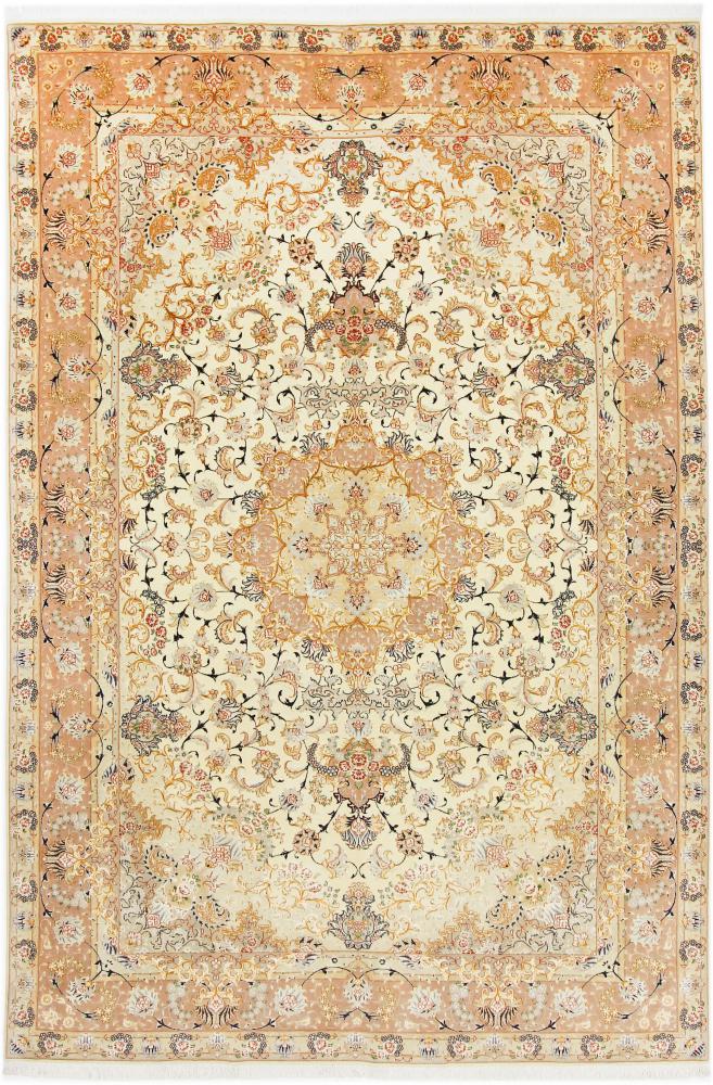 Tapis persan Tabriz 9'10"x6'7" 9'10"x6'7", Tapis persan Noué à la main