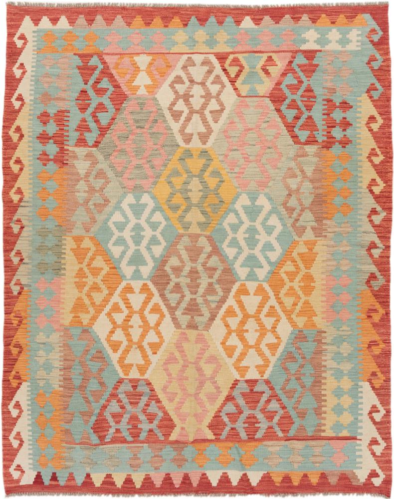 Afghanischer Teppich Kelim Afghan 190x155 190x155, Perserteppich Handgewebt