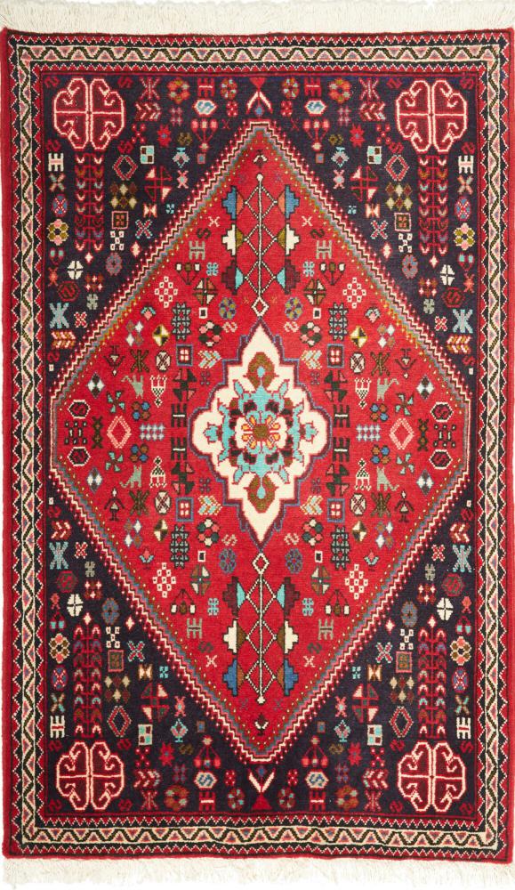 Persian Rug Abadeh 4'1"x2'6" 4'1"x2'6", Persian Rug Knotted by hand