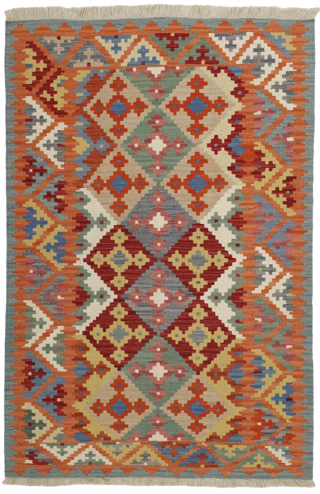 Persian Rug Kilim Fars 6'0"x4'1" 6'0"x4'1", Persian Rug Woven by hand