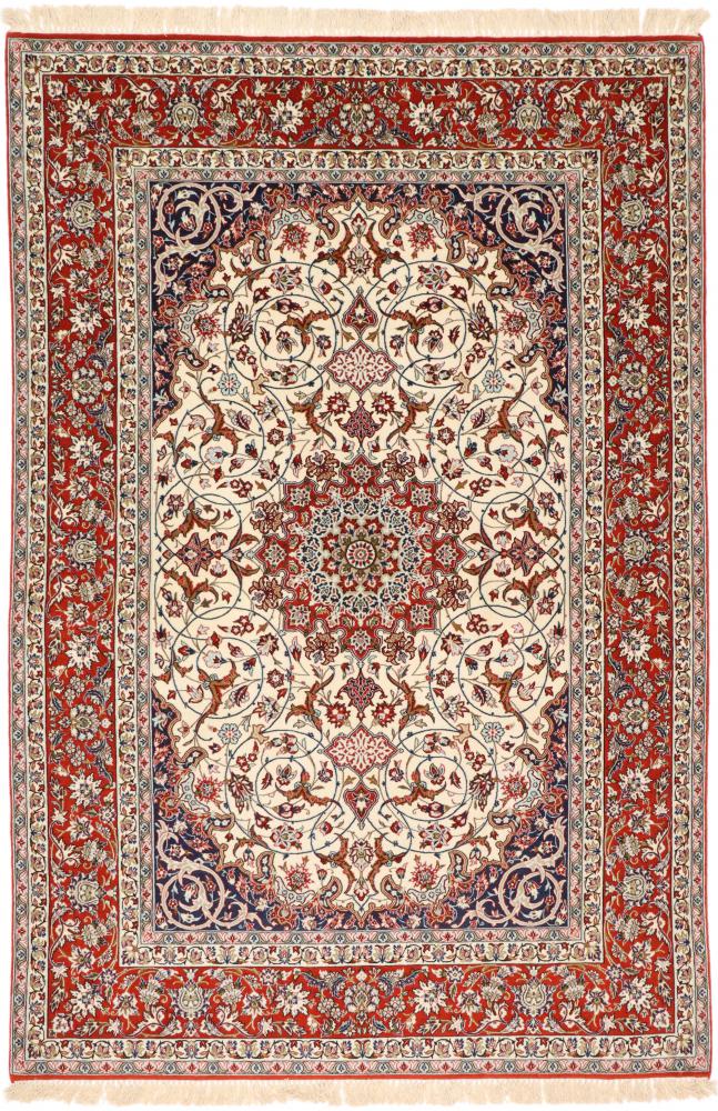 Persisk tæppe Isfahan Silketrend 233x154 233x154, Persisk tæppe Knyttet i hånden