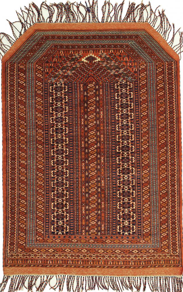 Persian Rug Turkaman Limited 4'5"x3'4" 4'5"x3'4", Persian Rug Knotted by hand