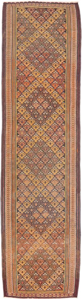 Persian Rug Kilim Fars Antique 13'9"x3'7" 13'9"x3'7", Persian Rug Woven by hand