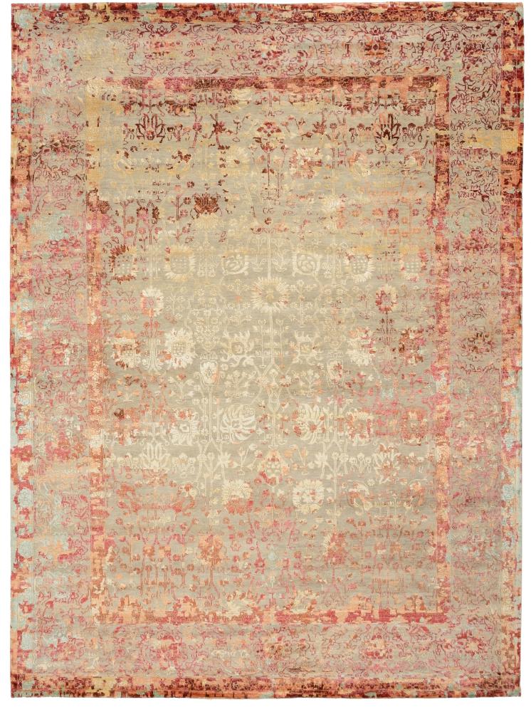 Indo rug Sadraa 11'3"x8'2" 11'3"x8'2", Persian Rug Knotted by hand