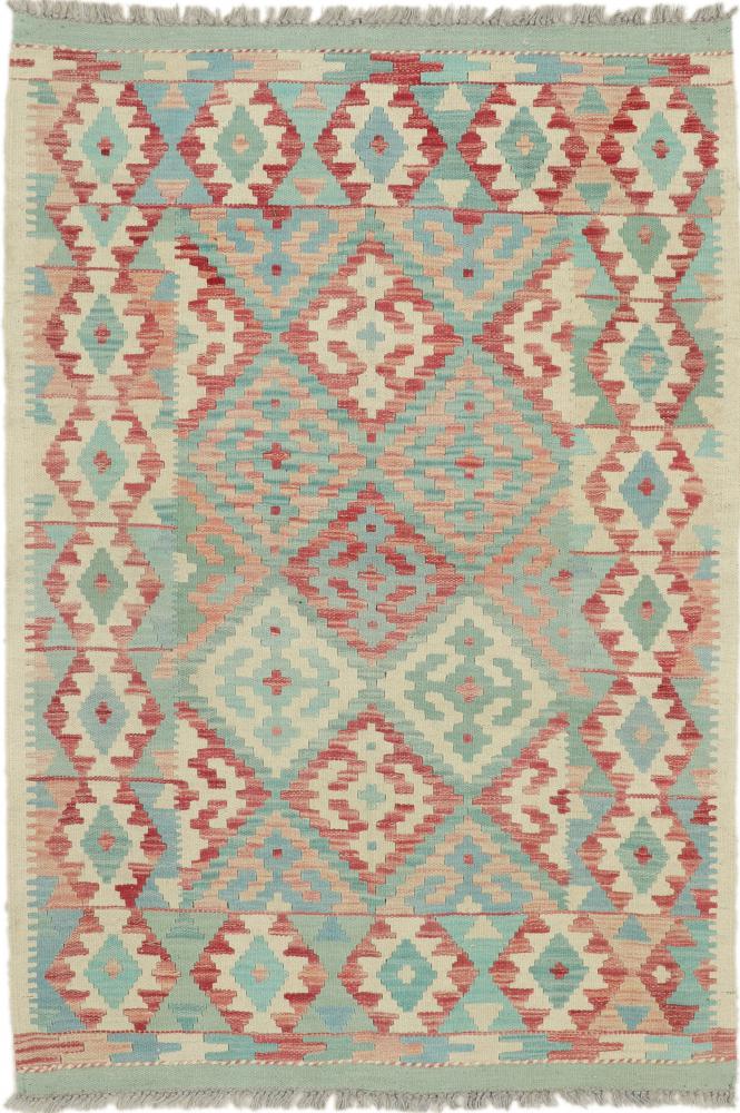 Afghan rug Kilim Afghan Heritage 4'10"x3'5" 4'10"x3'5", Persian Rug Woven by hand