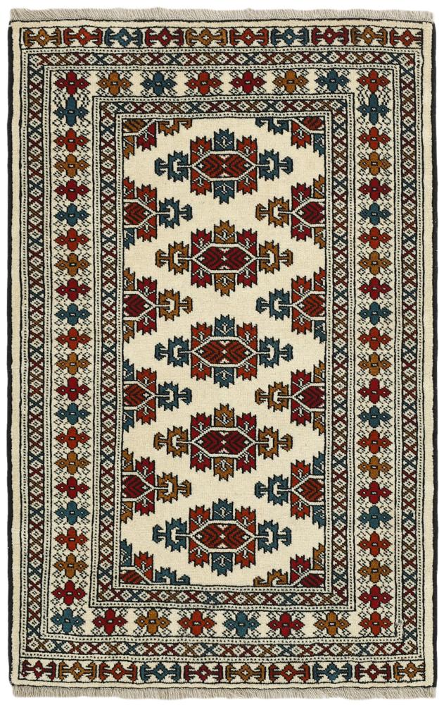 Persisk tæppe Turkaman 131x85 131x85, Persisk tæppe Knyttet i hånden