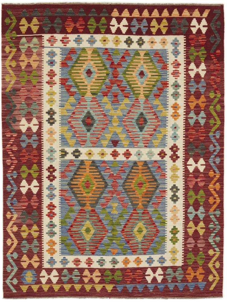 Afghaans tapijt Kilim Afghan 200x151 200x151, Perzisch tapijt Handgeweven