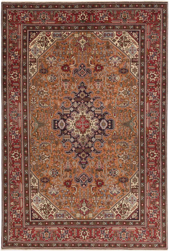 Persian Rug Tabriz 9'8"x6'6" 9'8"x6'6", Persian Rug Knotted by hand