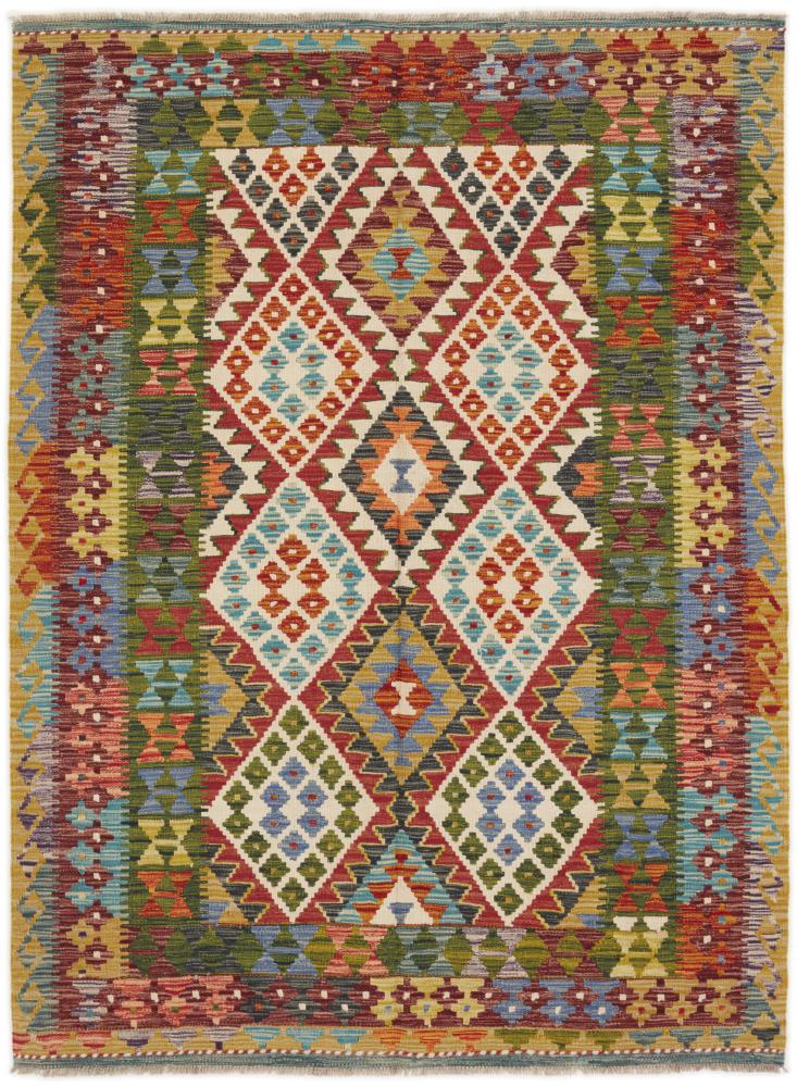 Tapis afghan Kilim Afghan 198x148 198x148, Tapis persan Tissé à la main