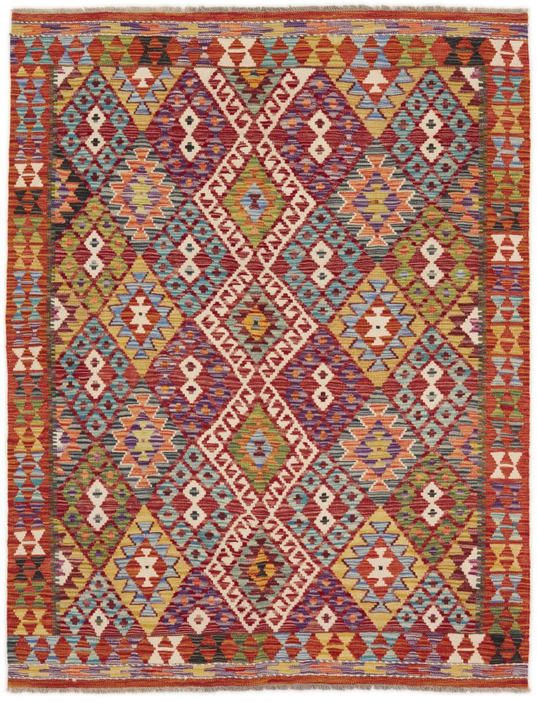 Afghan rug Kilim Afghan 6'3"x4'11" 6'3"x4'11", Persian Rug Woven by hand