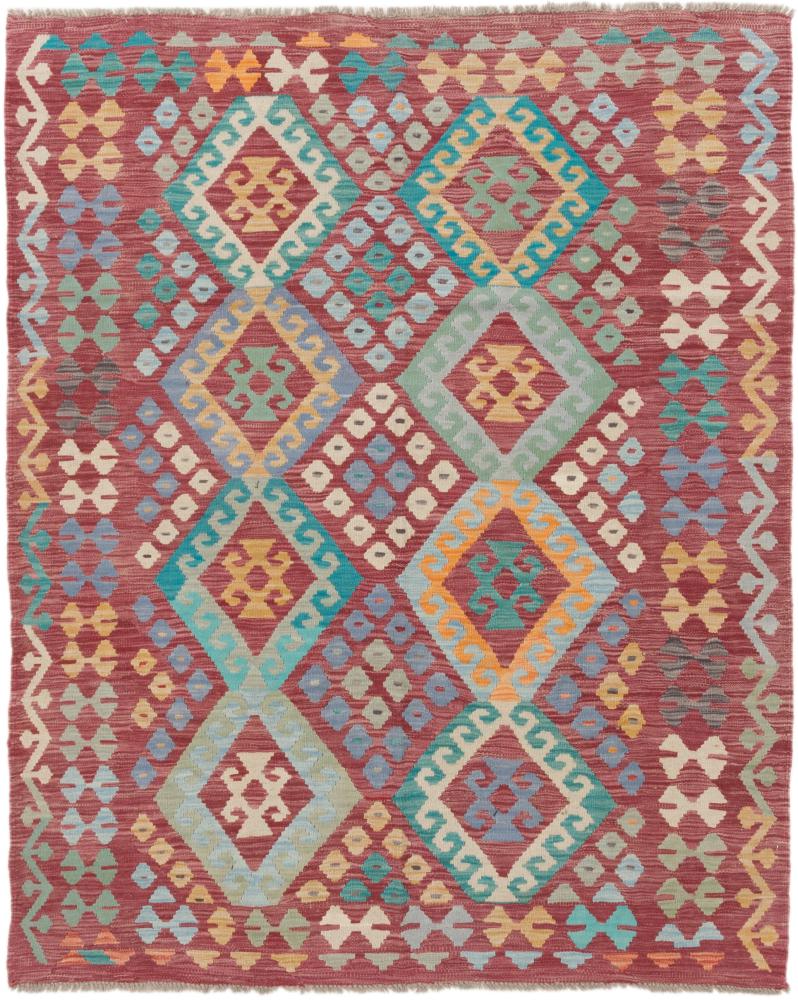 Alfombra afgana Kilim Afghan 6'4"x5'1" 6'4"x5'1", Alfombra persa Tejido a mano