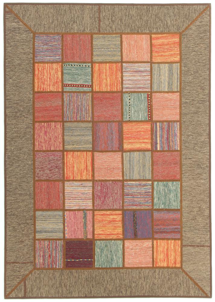  ペルシャ絨毯 キリム パッチワーク 200x139 200x139,  ペルシャ絨毯 手織り