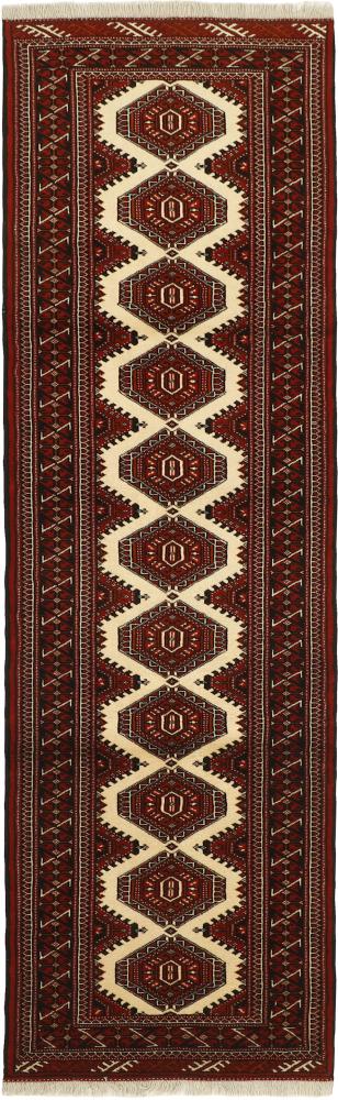 Persian Rug Turkaman 9'9"x2'9" 9'9"x2'9", Persian Rug Knotted by hand