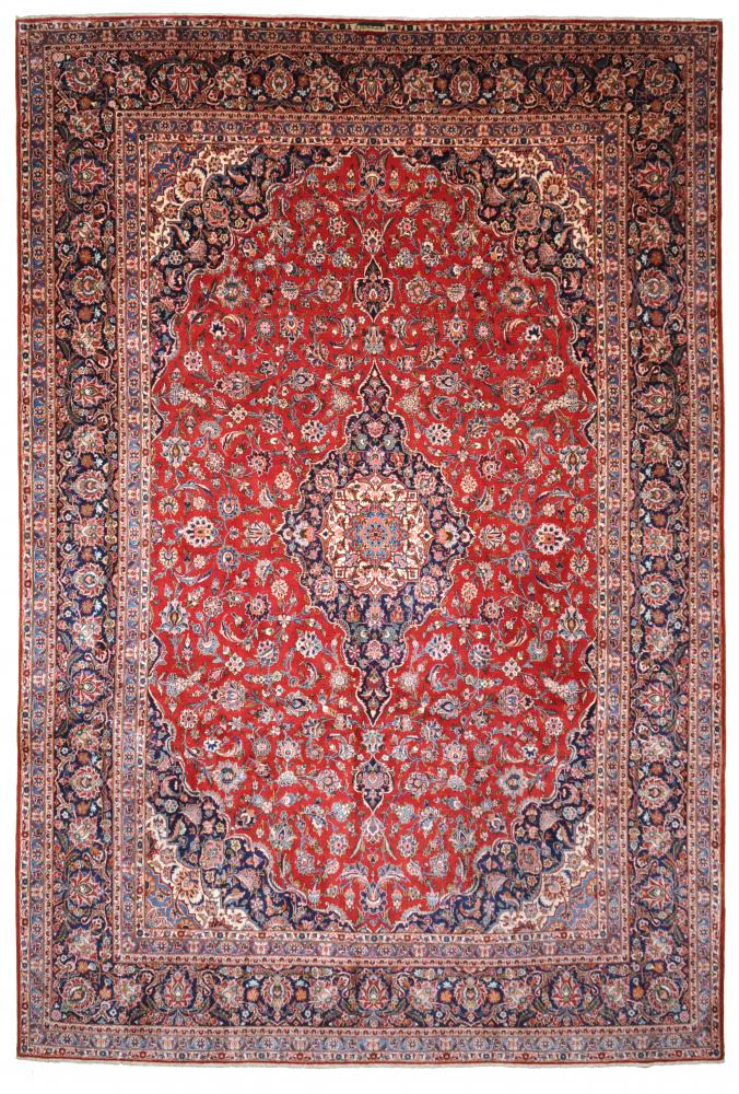 Tapis persan Kashan 395x271 395x271, Tapis persan Noué à la main