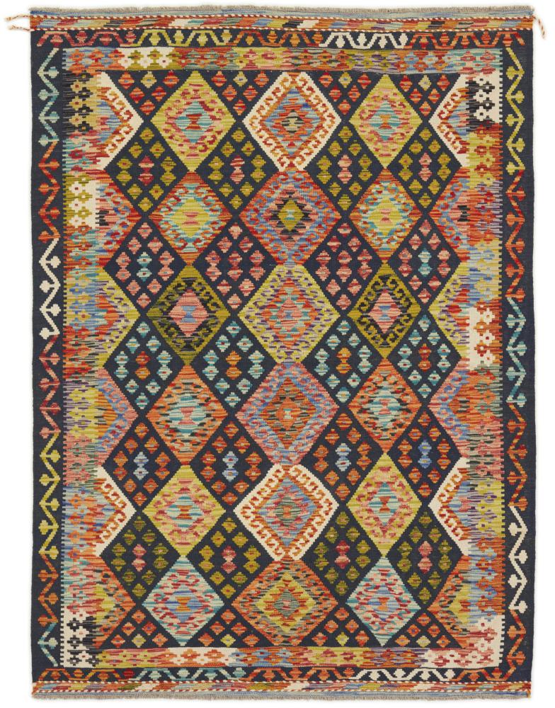 Afghansk tæppe Kelim Afghan 207x153 207x153, Persisk tæppe Håndvævet