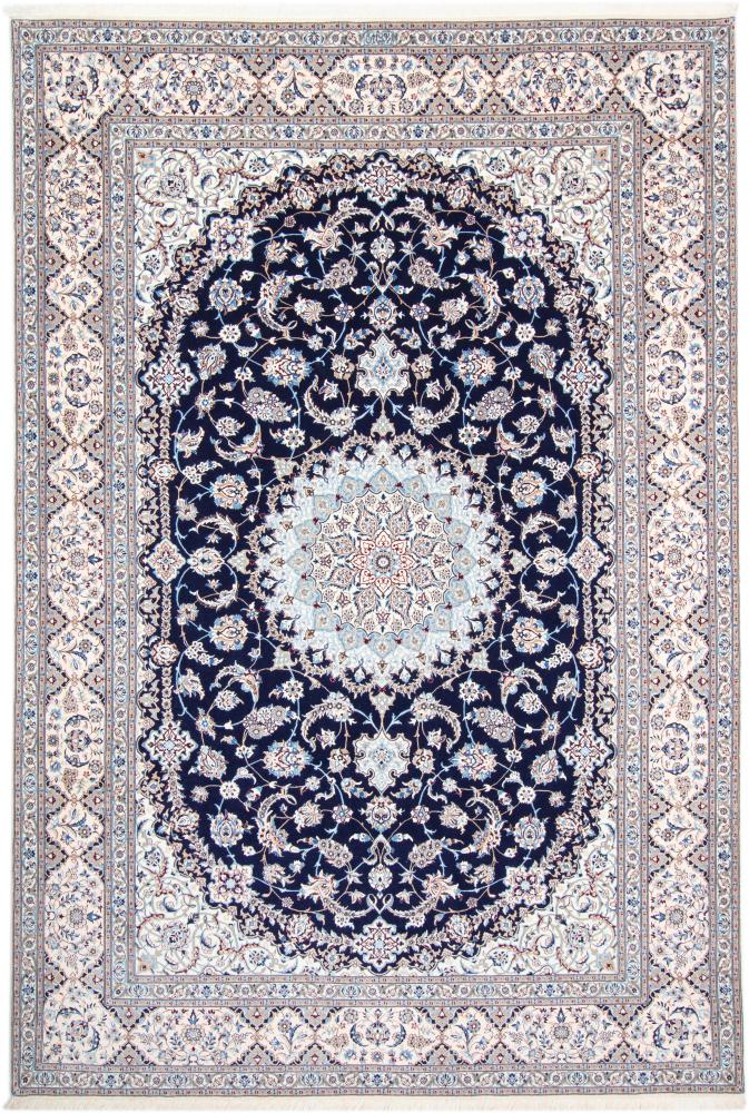 Persian Rug Nain 6La 10'6"x7'1" 10'6"x7'1", Persian Rug Knotted by hand