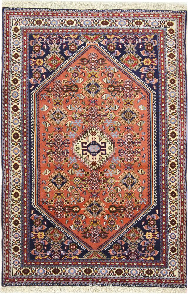 Persian Rug Ghashghai 5'0"x3'3" 5'0"x3'3", Persian Rug Knotted by hand