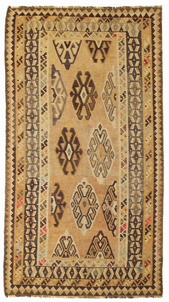 Tappeto persiano Kilim Fars Old Style 9'5"x5'1" 9'5"x5'1", Tappeto persiano Tessuto a mano