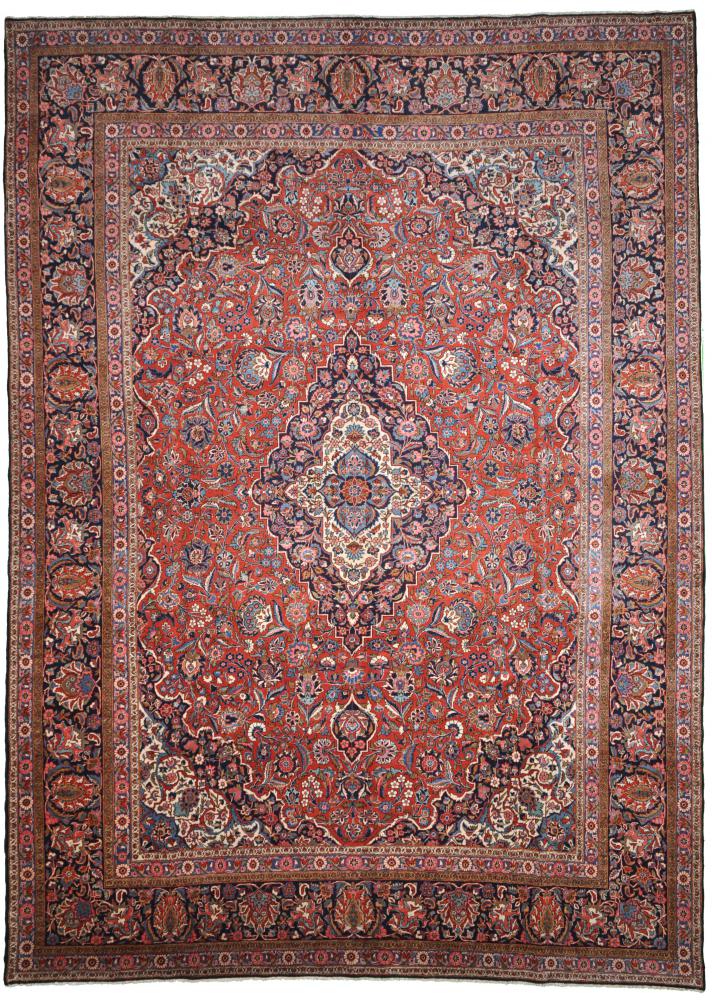 Persian Rug Keshan 15'3"x11'0" 15'3"x11'0", Persian Rug Knotted by hand