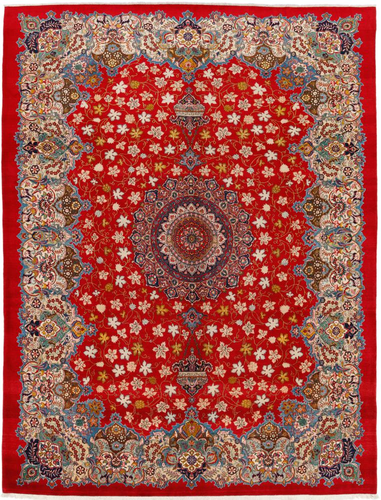 Tapis persan Kashan 395x298 395x298, Tapis persan Noué à la main