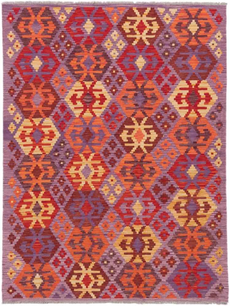 Afghan rug Kilim Afghan 6'8"x5'1" 6'8"x5'1", Persian Rug Woven by hand