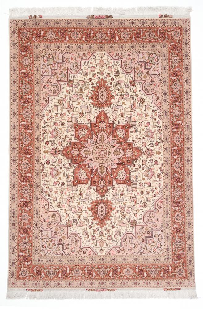 Persian Rug Tabriz 50Raj 7'5"x5'0" 7'5"x5'0", Persian Rug Knotted by hand