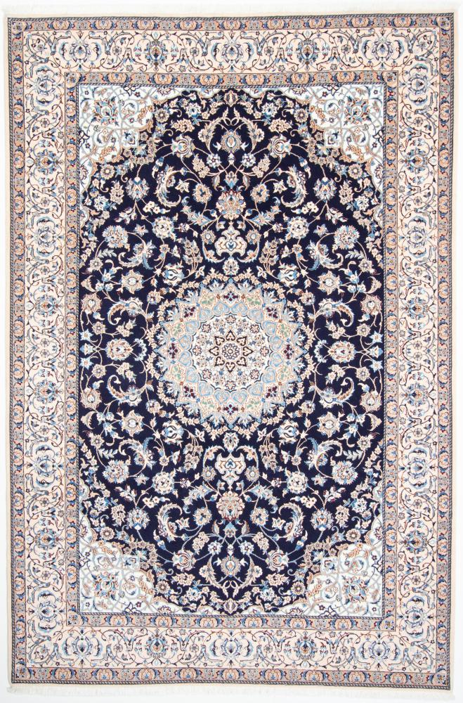 Tapis persan Naïn 9La 10'4"x6'9" 10'4"x6'9", Tapis persan Noué à la main