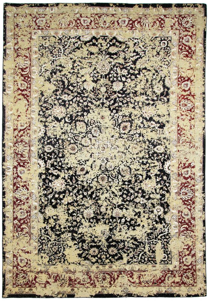 Indo rug Sadraa 9'7"x6'8" 9'7"x6'8", Persian Rug Knotted by hand