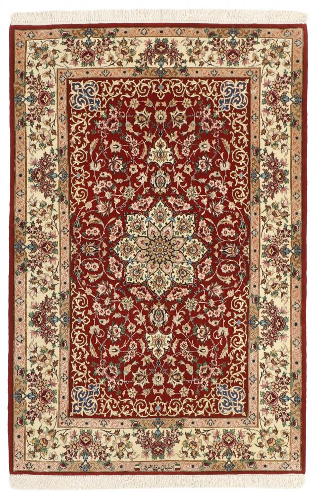 Perzisch tapijt Isfahan Zijden Pool 5'5"x3'5" 5'5"x3'5", Perzisch tapijt Handgeknoopte