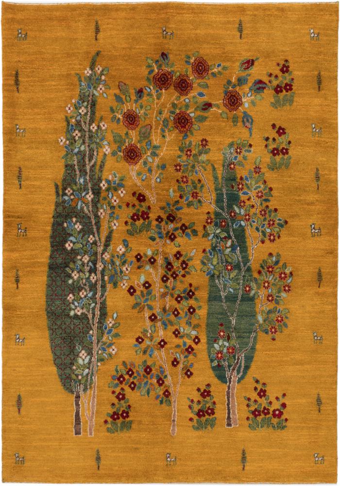 Persian Rug Persian Gabbeh Loribaft 6'11"x4'11" 6'11"x4'11", Persian Rug Knotted by hand