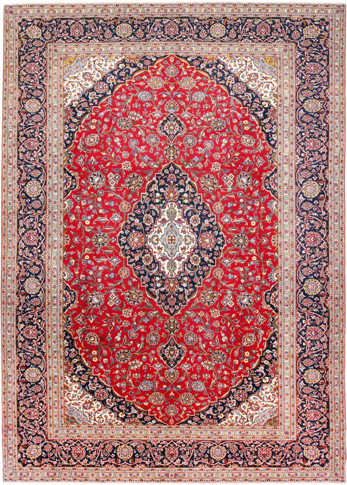 Persian Rug Keshan 13'4"x9'7" 13'4"x9'7", Persian Rug Knotted by hand