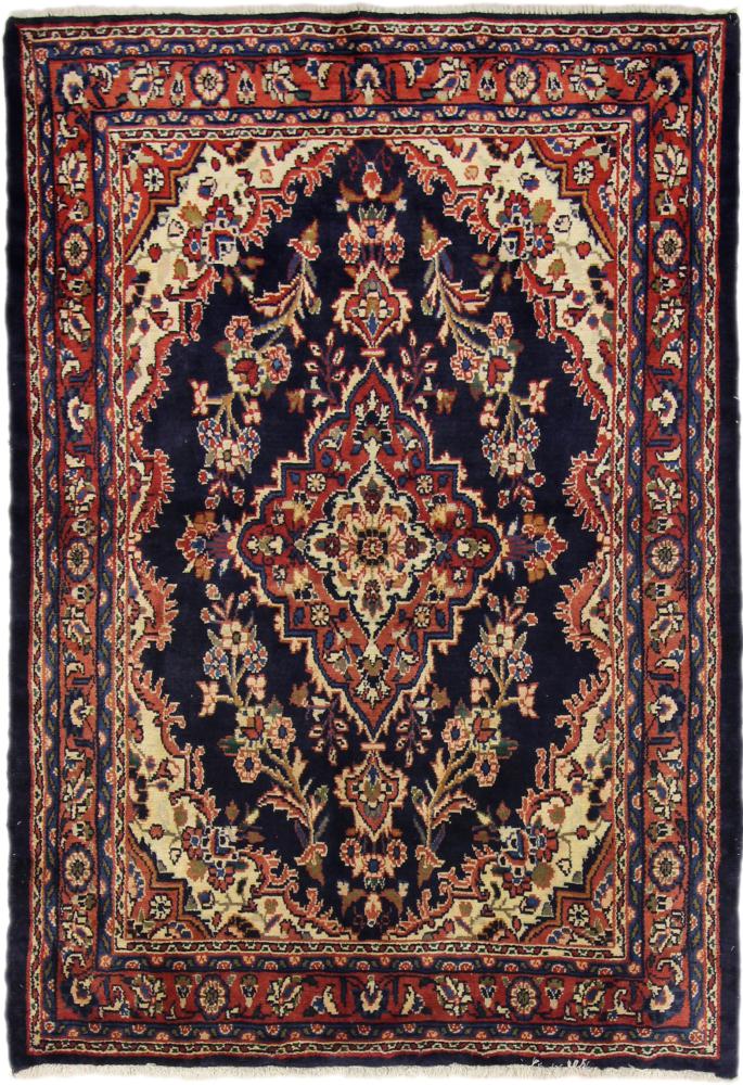 Tapis persan Hamadan 196x136 196x136, Tapis persan Noué à la main