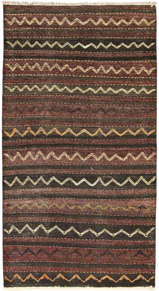 Persian Rug Kilim Fars 7'9"x4'1" 7'9"x4'1", Persian Rug Woven by hand