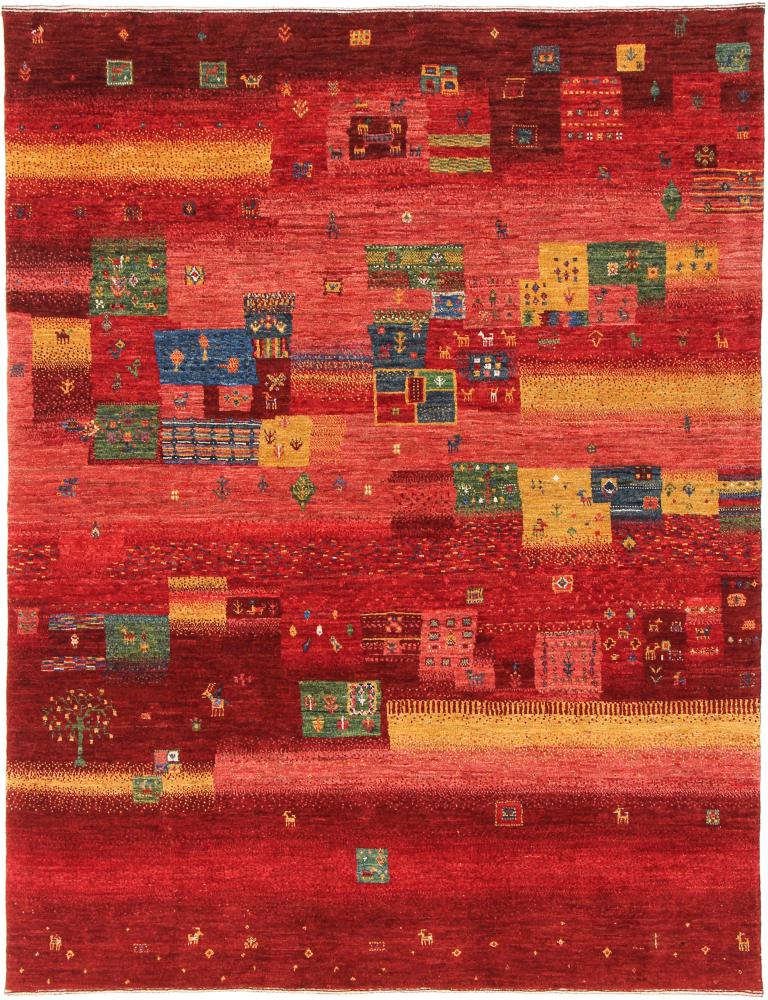 Tapis persan Persan Gabbeh Loribaft Nowbaft 196x152 196x152, Tapis persan Noué à la main