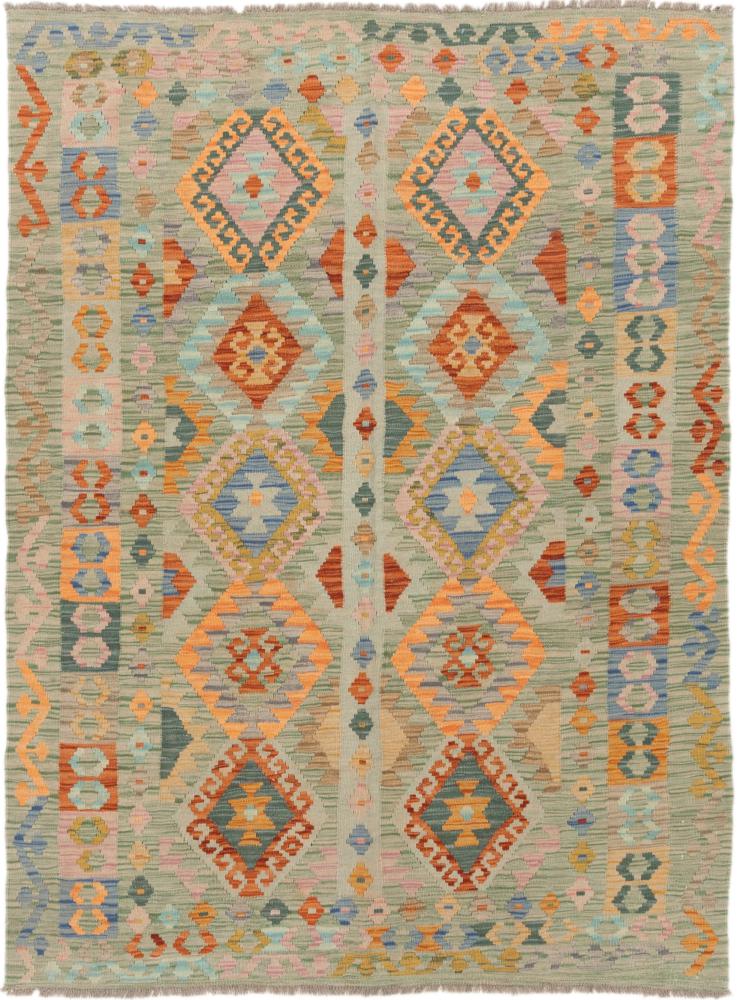 Tapete afegão Kilim Afegão 195x153 195x153, Tapete persa Tecido à mão