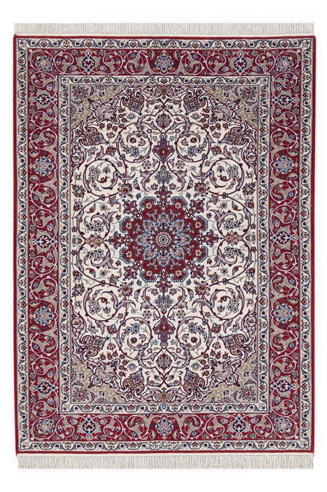 Perserteppich Isfahan Seidenkette 182x135 182x135, Perserteppich Handgeknüpft