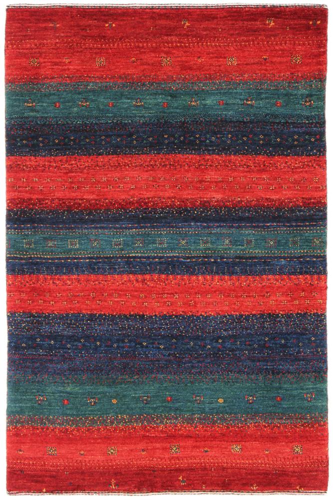 Persian Rug Persian Gabbeh Loribaft Atash 3'10"x2'7" 3'10"x2'7", Persian Rug Knotted by hand