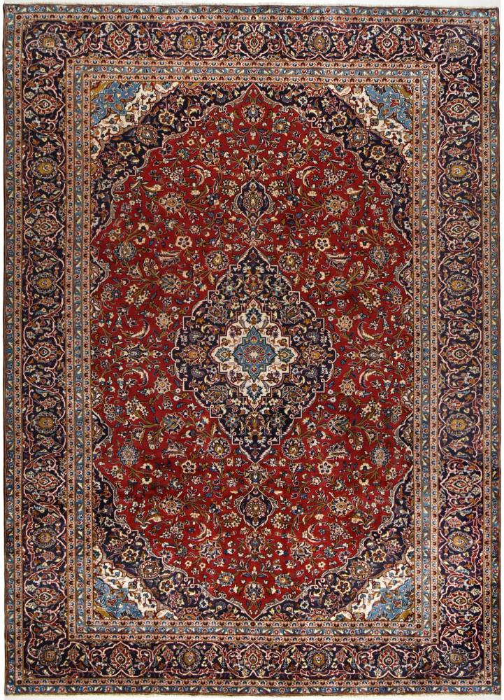 Tapis persan Kashan 13'1"x9'5" 13'1"x9'5", Tapis persan Noué à la main