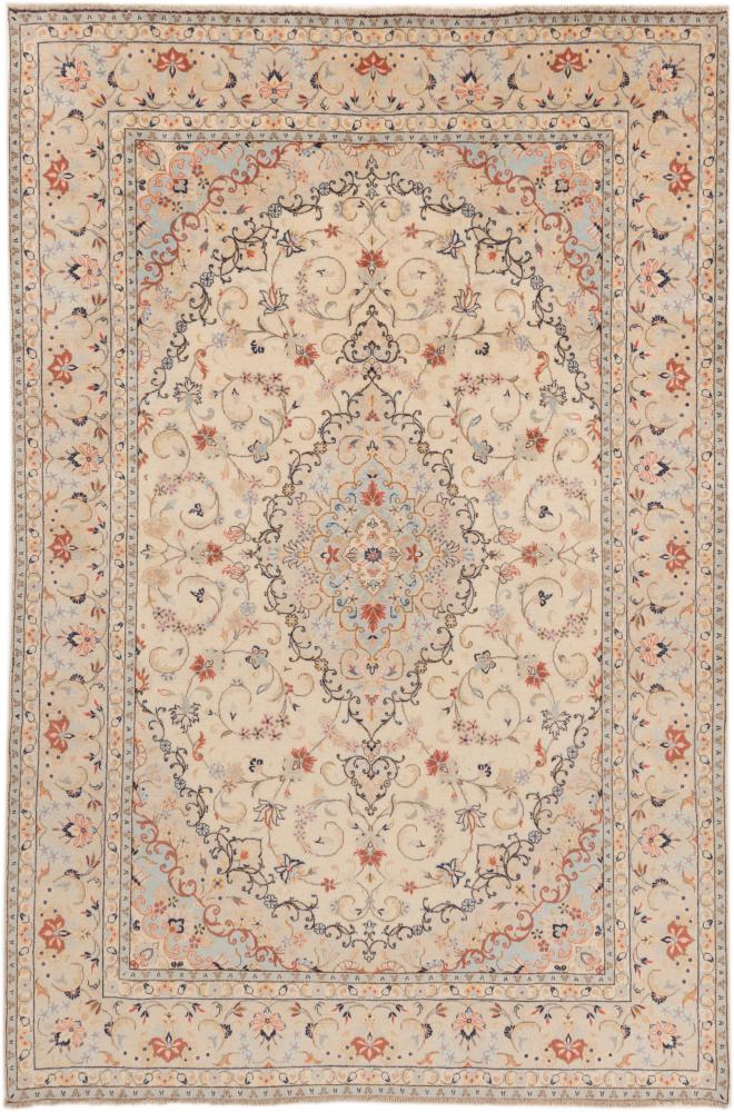 Persian Rug Yazd 9'7"x6'4" 9'7"x6'4", Persian Rug Knotted by hand