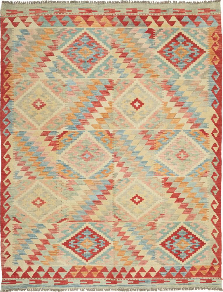 Afghan rug Kilim Afghan 6'6"x5'1" 6'6"x5'1", Persian Rug Woven by hand